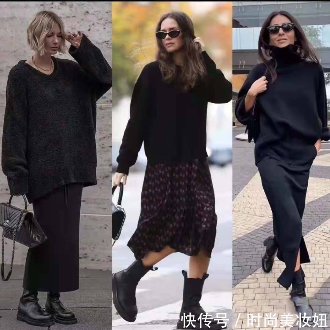 穿着|毛衣+半身裙才是冬季的气质穿搭,普通人照着穿,气质都变高级