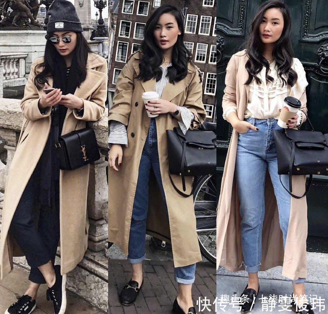 博主|158小个子博主,秋冬教科书式的大衣穿搭示范,简约气质超实用