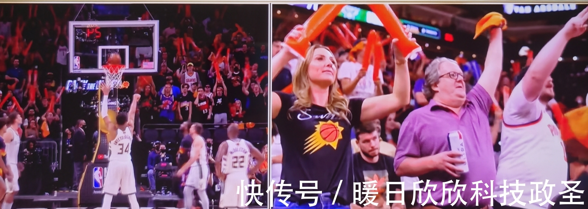 太阳|球迷计数声浪滔天,字母哥心态崩溃,两罚不中!太阳继续获胜