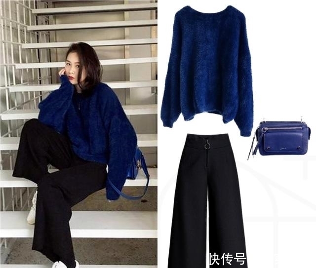 好看|秋冬怎么搭配才好看?毛衣+阔腿裤,内搭保暖,外穿时髦!