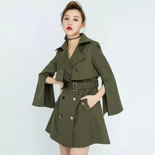 女生个矮别穿牛仔裤了,8款漂亮的风衣式连衣裙让你娇艳更显高挑