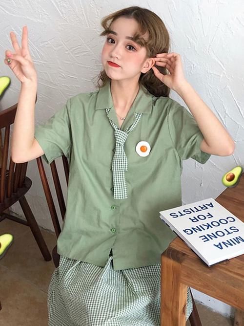 最近火了一波“抹茶系短袖”！清新又俏皮，变“森系”小仙女！