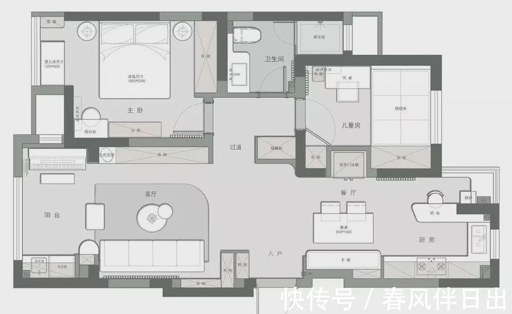 厨房|98平二手房改造,色彩童心满满!趣味温柔时光,体验家的幸福点滴