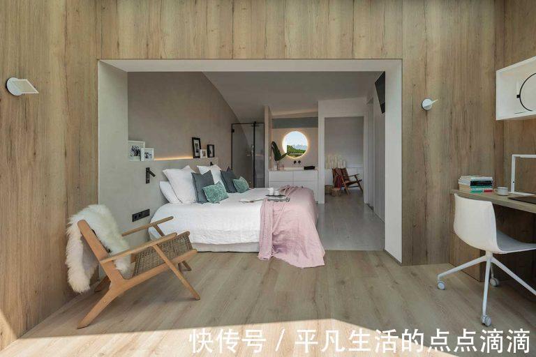 矮墙|卧室连着阳台,不放床头柜,砌70公分高矮墙与垭口连一体,耐用