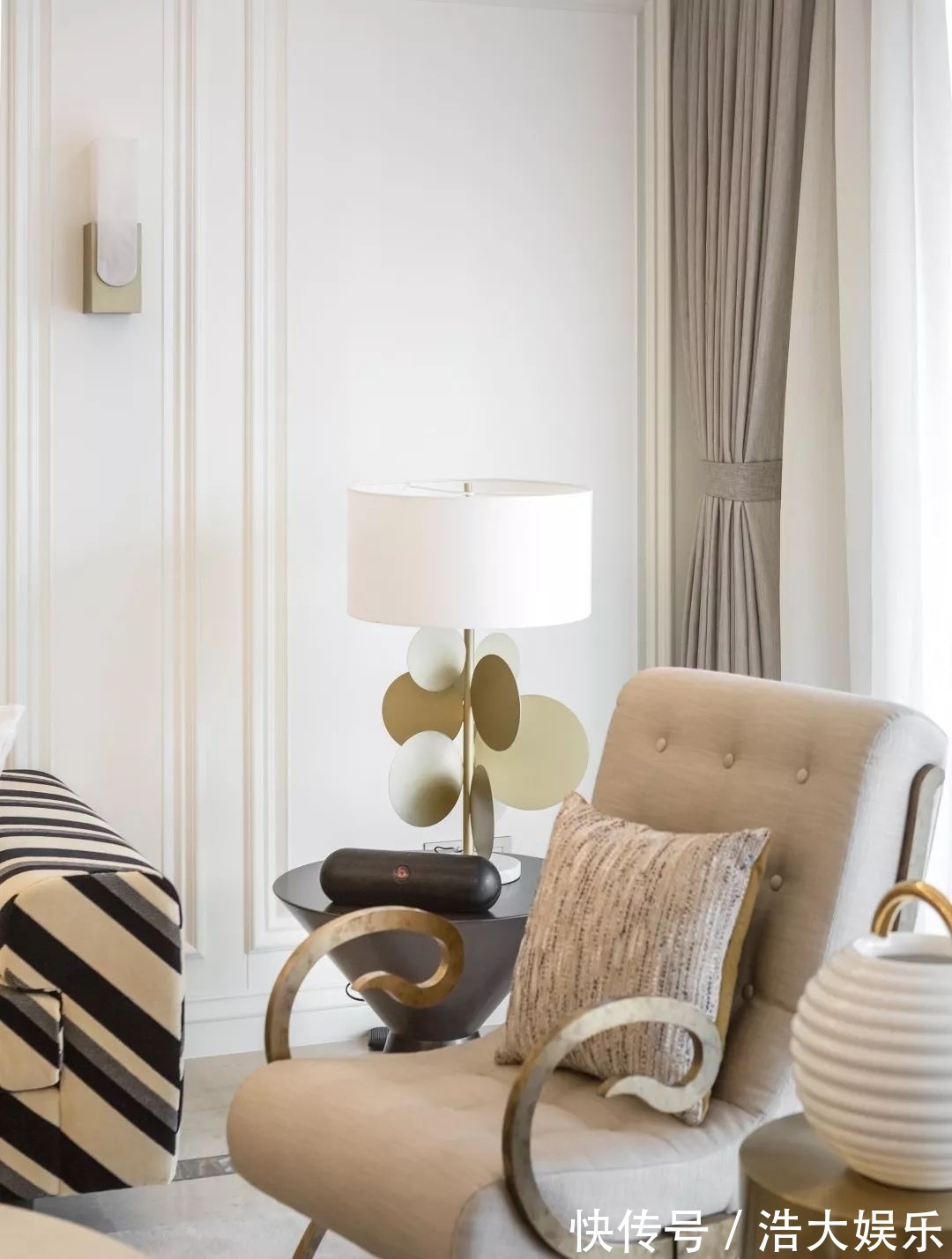 软装|270㎡精装房软装设计,简洁、纯美的温馨轻法式风