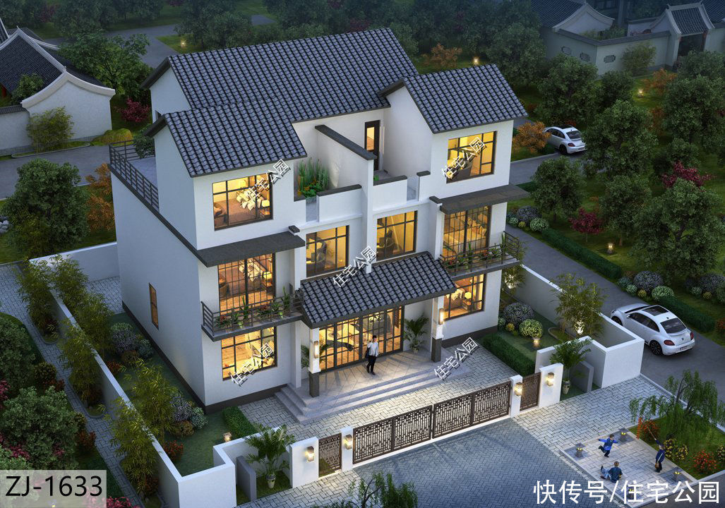 双拼房|农村盖个双拼房,父母不愁养老兄弟不愁分家,14×11米户型太赞了