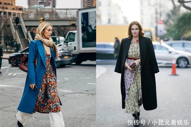 出彩|三四十岁的女人,秋冬穿碎花单品会更加出彩,时髦减龄又有气质