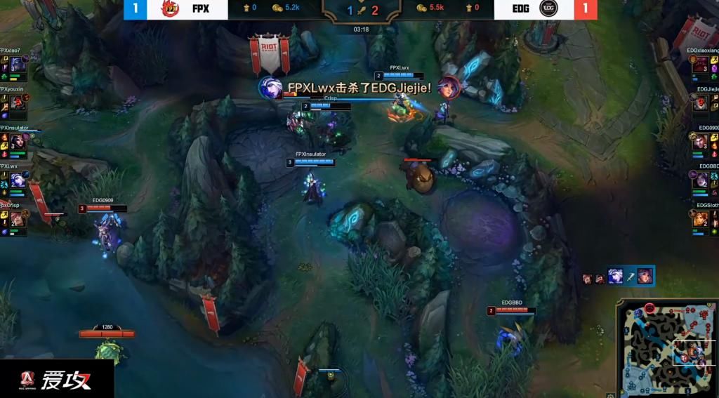 FPX|LOL：FPX战胜EDG刺客妖姬发挥惊艳，地下室第一中单倒了！