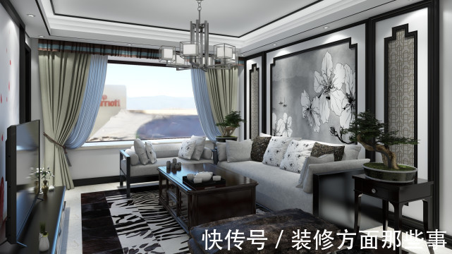 三居室|125平现代风三居室，加入中式古典元素