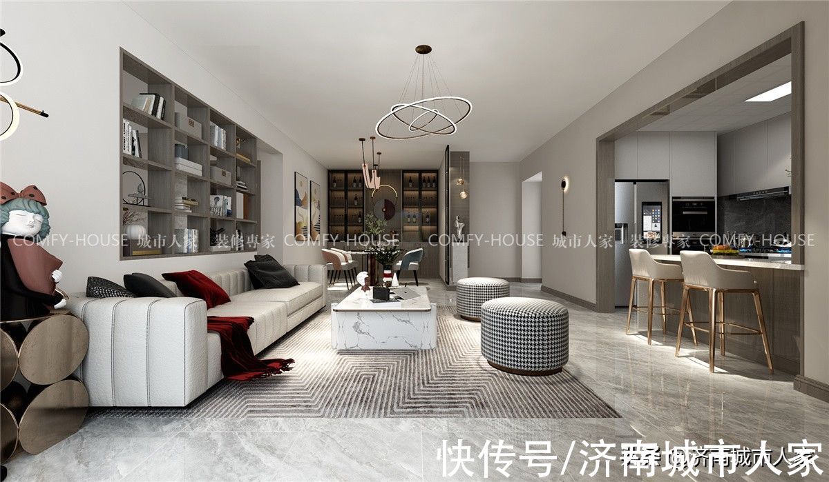 装修|世纪佳园130平现代风格装修效果图