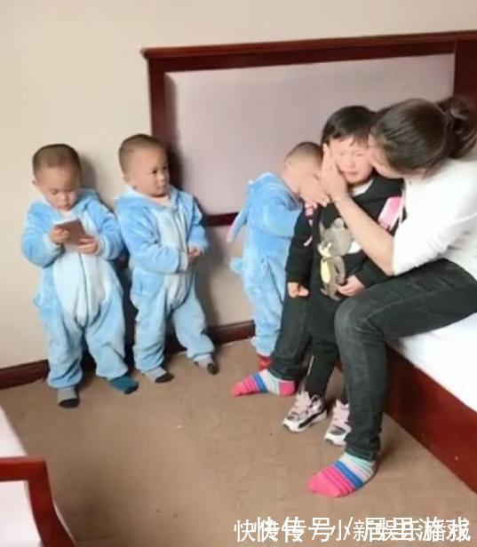 三胞胎|三胞胎合伙欺负小姨,宝妈赶来后问是谁打的,宝宝们马上窝里反了