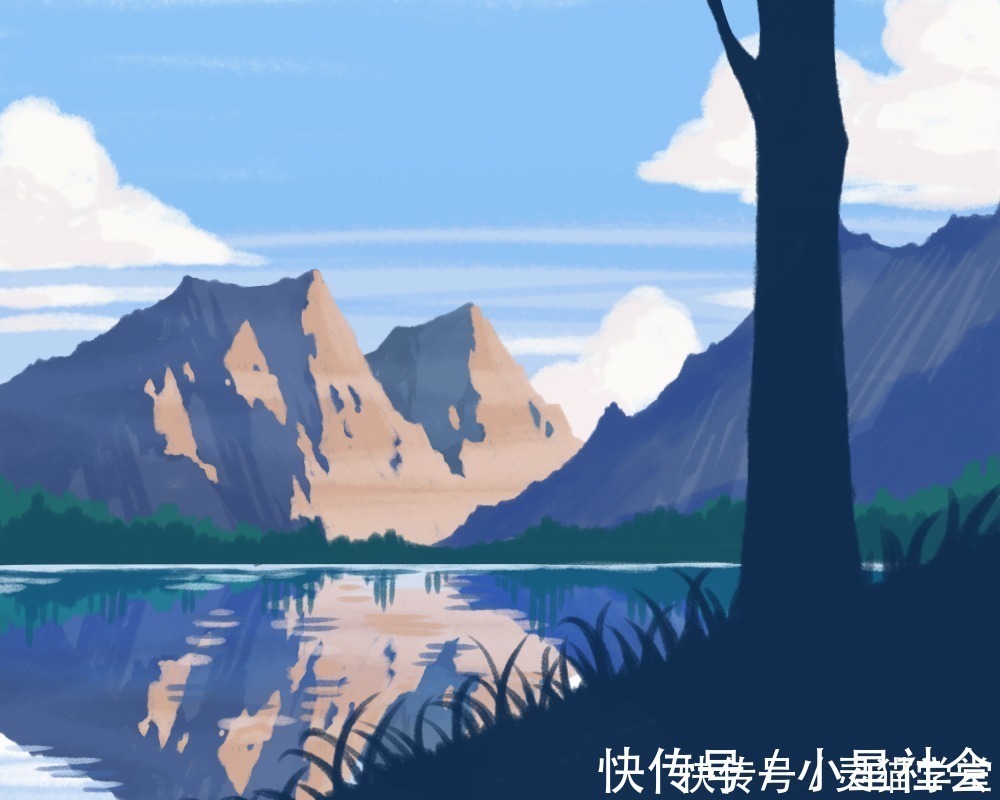 绘画|不用绘画功底,不需要画线条!也能画出好看的风景插画!