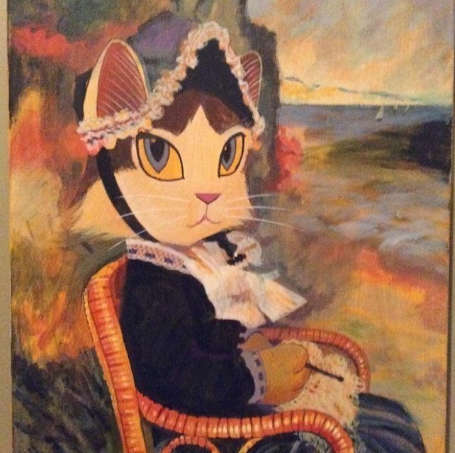 猫咪#艺术家笔下的猫咪“入侵”世界名画,萌到让人尖叫!