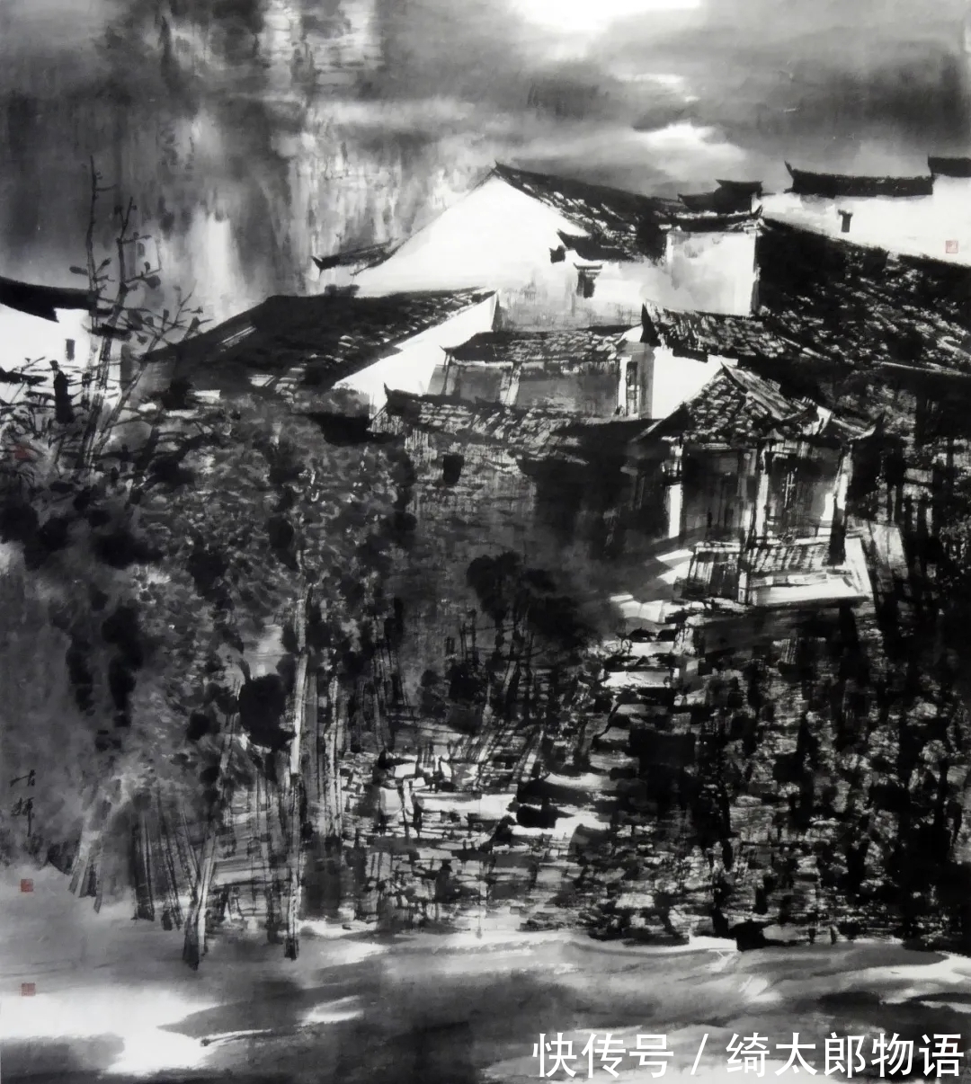 陈辉!有光影的水墨山水画,见过吗?