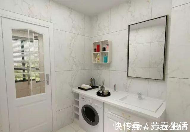 洗衣机|卫生间洗衣机摆放设计,小空间的完美利用,不拥挤又美观