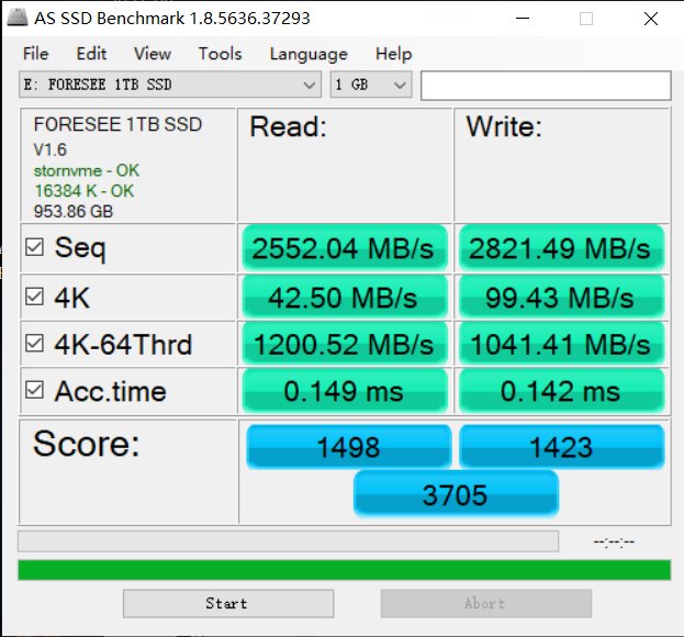 硬盘|江波龙 FORESEE XP1000 1TB SSD 体验：主流性能，超低发热