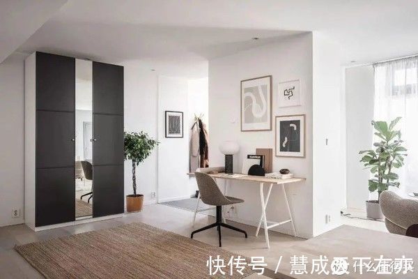 书房|她家64㎡,全屋装修简单素雅,光一个客厅就把人迷住了,真好看