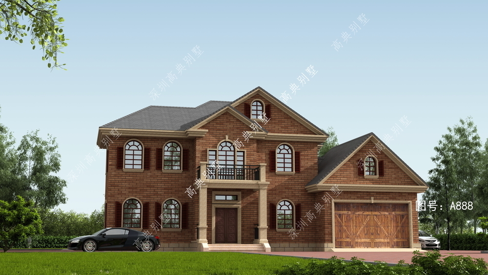 别墅|农村两层别墅,采光通风极佳,配色清新优雅。