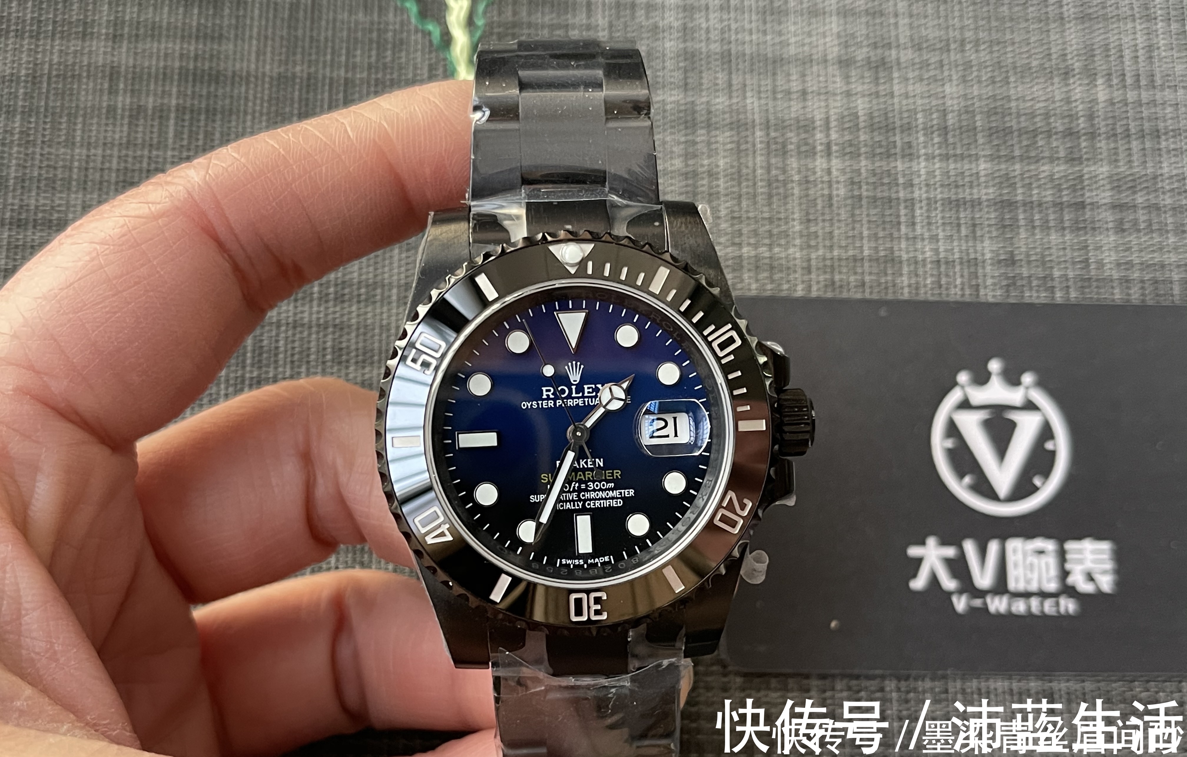 大v|大v腕表 劳力士水鬼镀黑Blacken腕表！镀黑水鬼个性改装腕表！