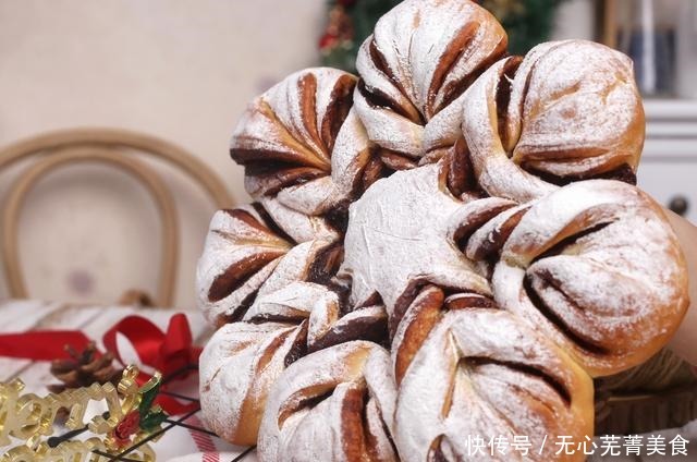 圣诞将至,做个雪花面包吧,无需模具,手残党也能一次成功
