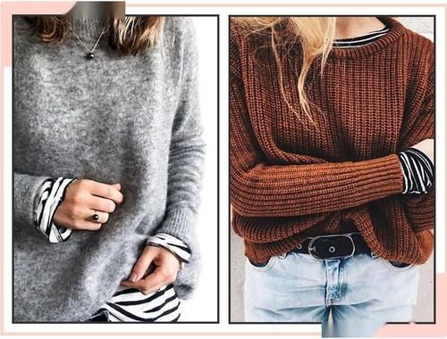 衬衫+毛衣，衬衫+高领=永不过时气质精！太美了！