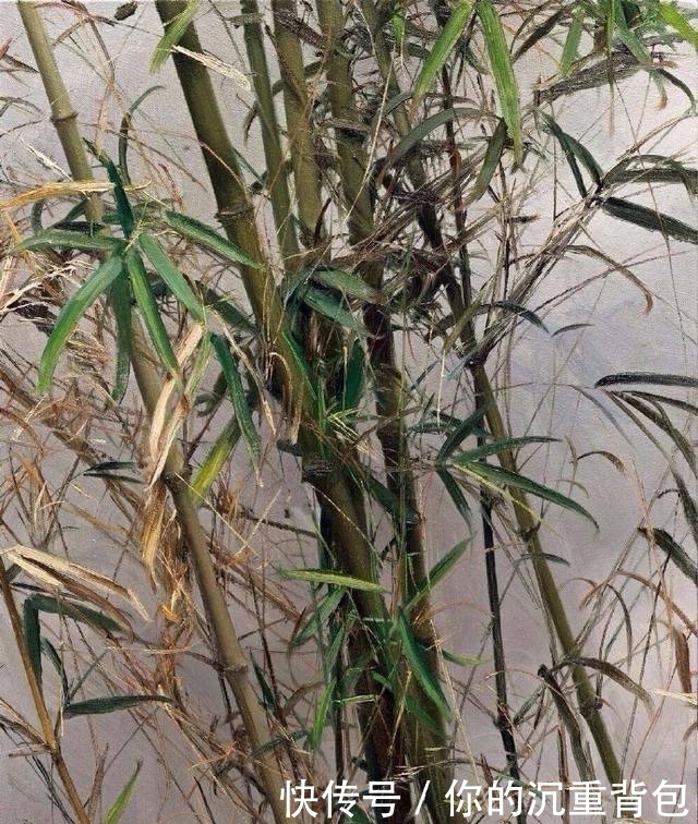 冷军的油画竹子和90后大叔池静山笔下的墨竹,你更喜欢哪个呢