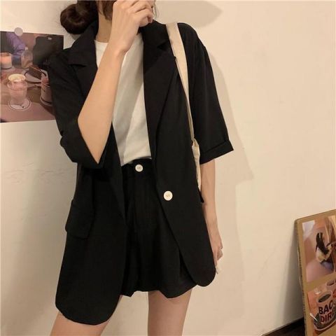 正式感|可甜可酷还超有范儿的西装短裤套装,时髦中带着一点小正式