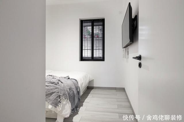 厨房|76㎡老破小,竟有4室1厅,可以住下一家五口,黑白灰简约实用