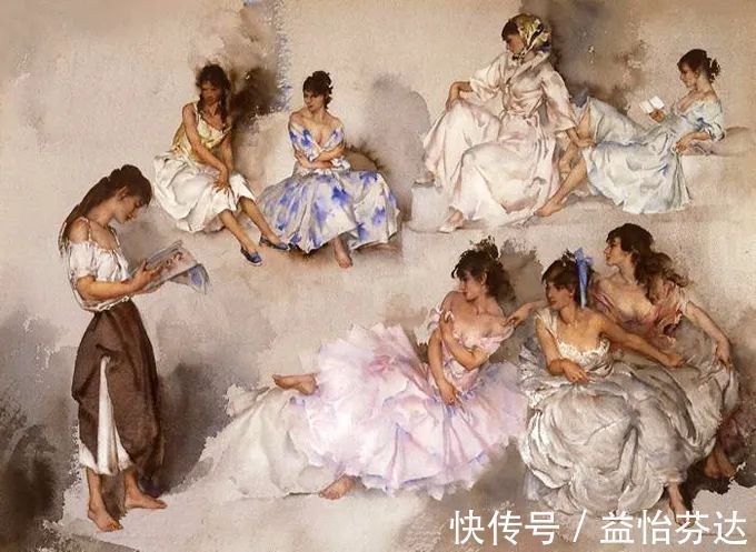 水彩!他是最会画人体画作的 世界顶尖级水彩大师