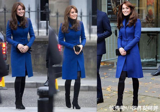 38岁凯特王妃终于轻松,毛呢大衣配高筒靴穿出最优雅,不输梅根