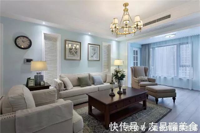 美式|简美式三室两厅,客厅厨房餐厅呈开放式,全屋时尚、敞亮、大气!