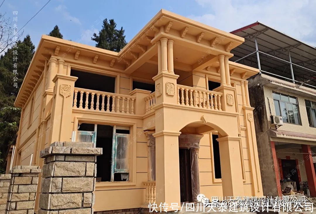 遂宁|四川遂宁二层欧式风格别墅完工实景 大露台网红别墅 遂宁施工队