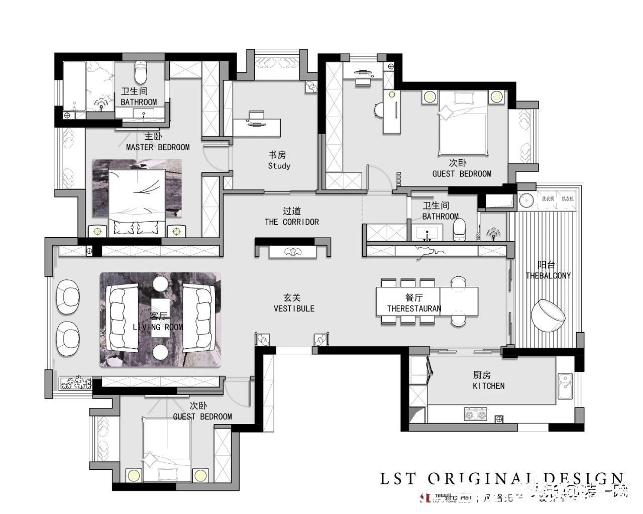 分区|刘思彤设计原创分享 御水澜湾197平户型深度解析