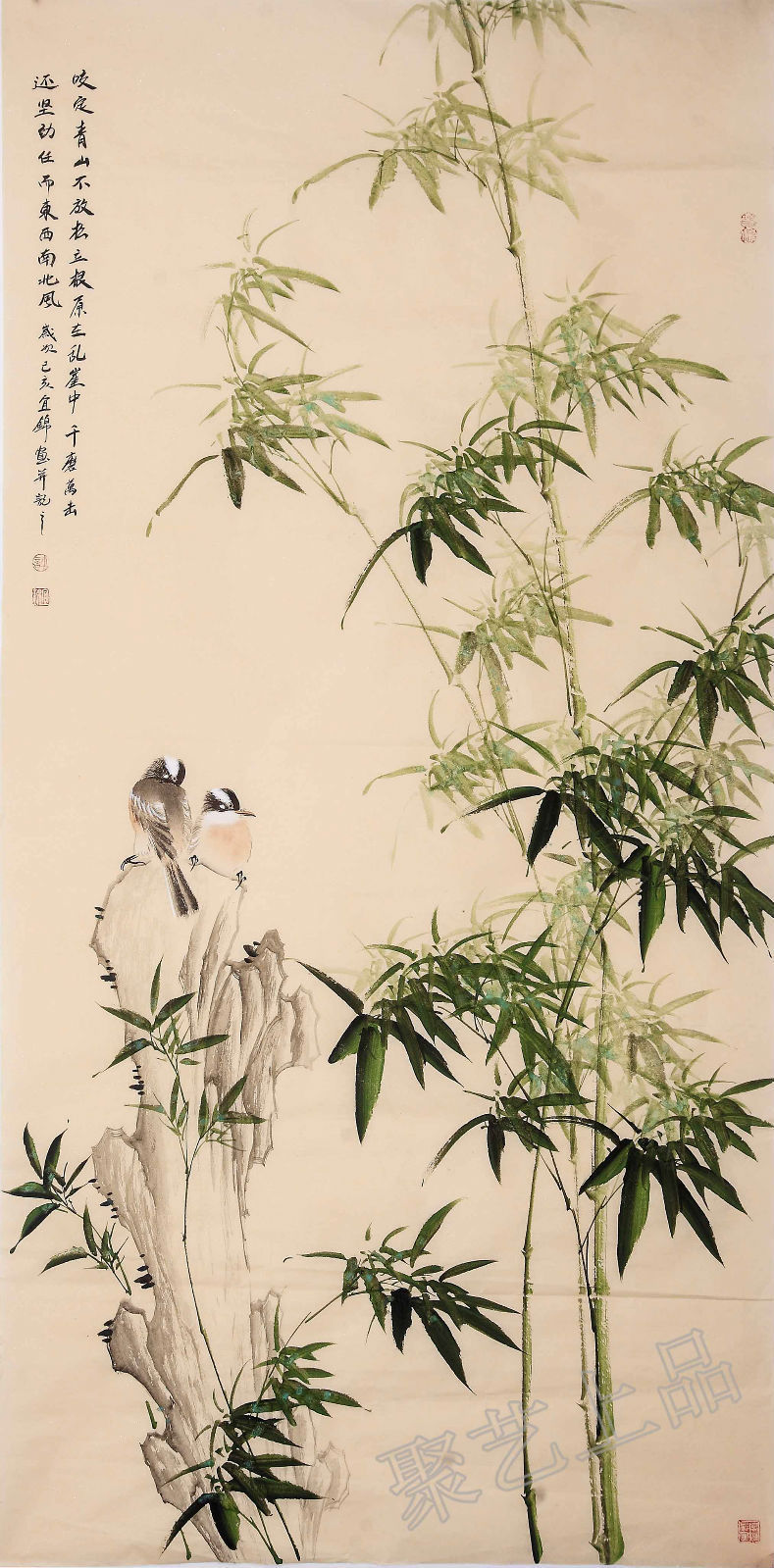 背景墙|客厅沙发背景墙挂什么画好 手绘花鸟画挂家太有格调了