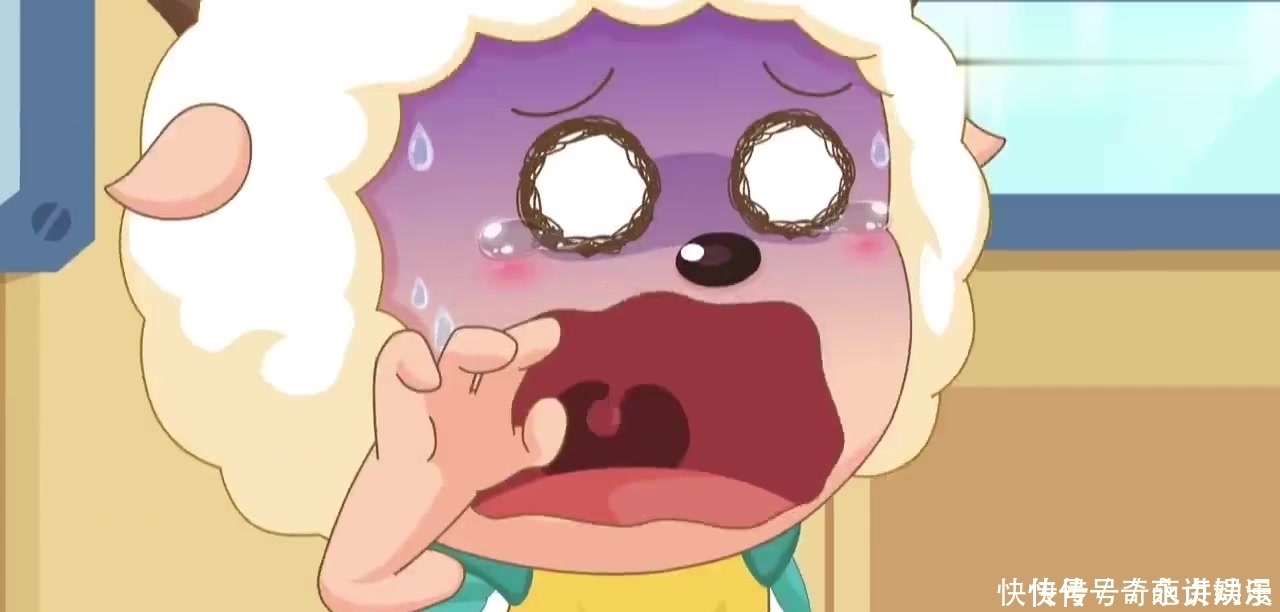 动漫壁纸懒羊羊激动地打开了门，没想到里面居然是灰太狼