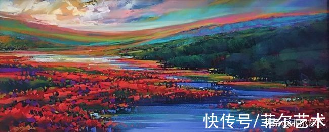 mich美国画家迈克尔风景油画作品用色大胆、明亮,传达出一种乐观精神