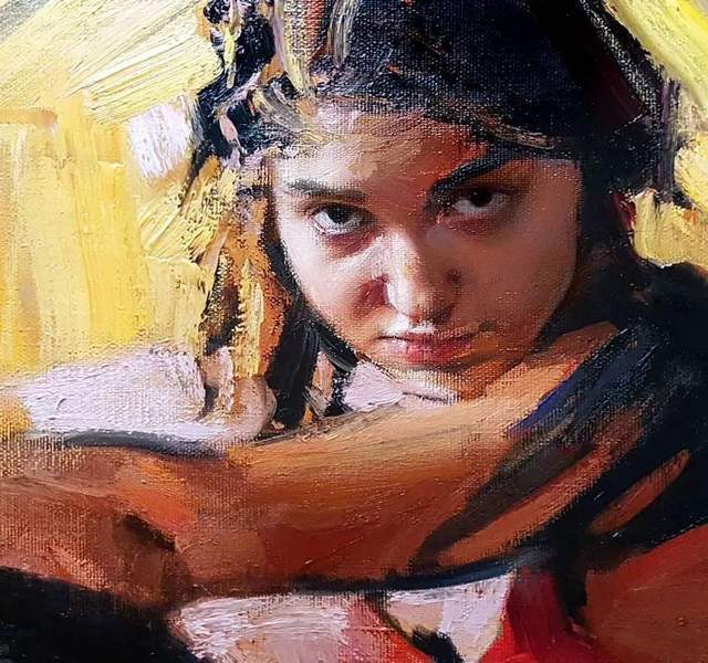 油画&他的油画,既有潇洒带劲的笔触,又有性感细腻温和的柔美