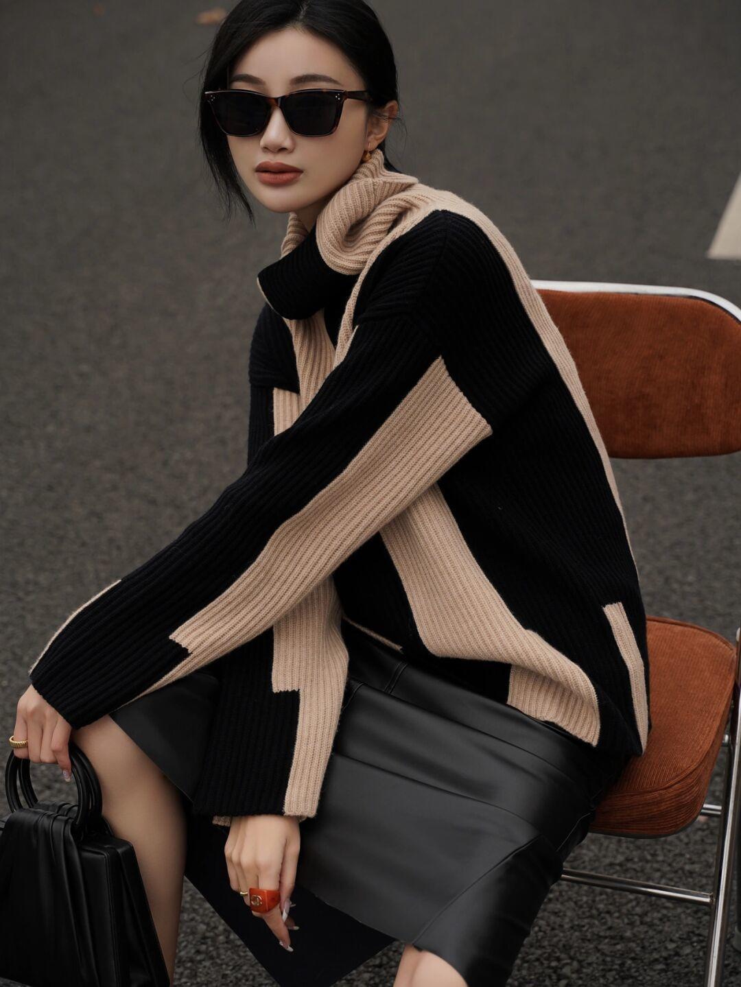 黄黑皮|这些才是“高领毛衣”的正确打开方式,保暖舒适显气质,百搭时髦