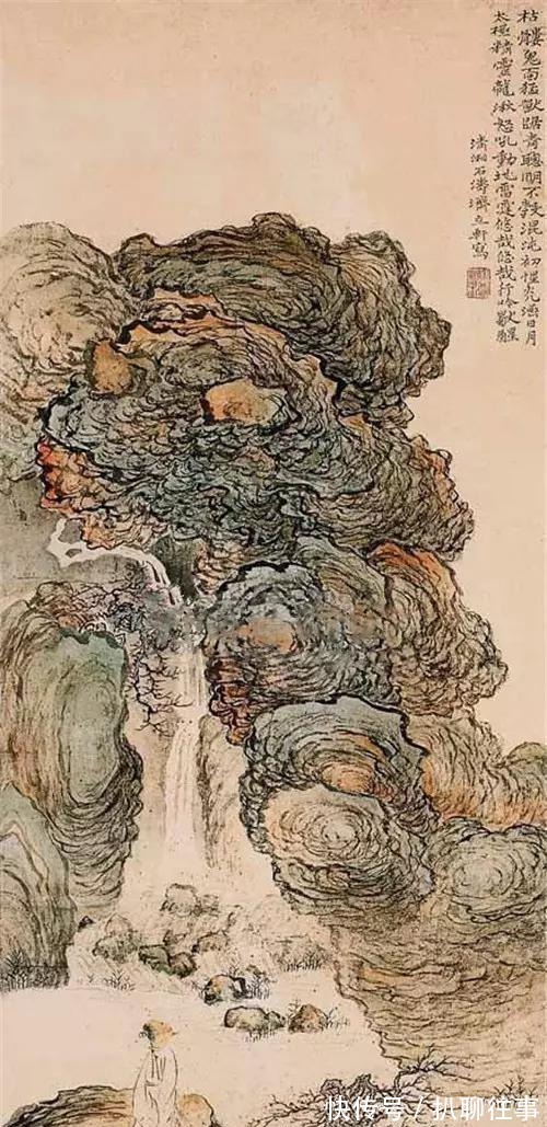 西岩松雪图@清初四大画僧笔下的意境山水,不只是养眼