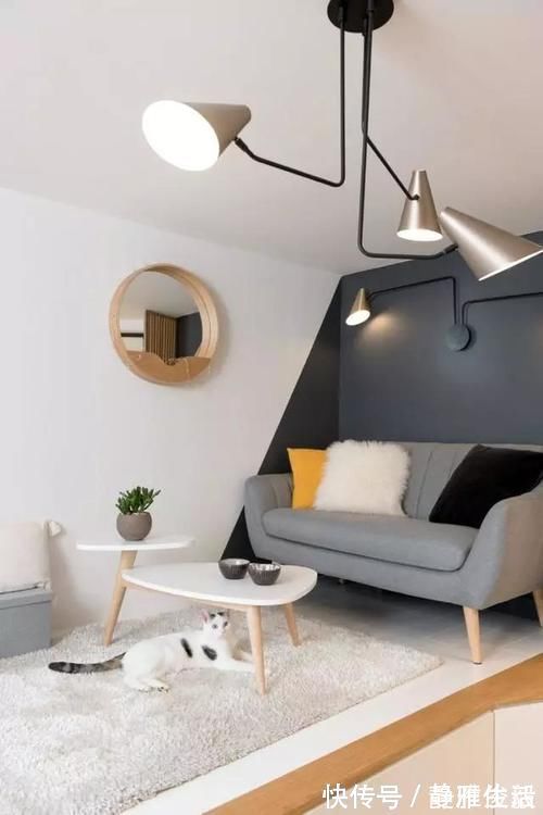 公寓|单身小姐姐买20平公寓,打个地台上面是客厅,下面抽张床出来睡觉!