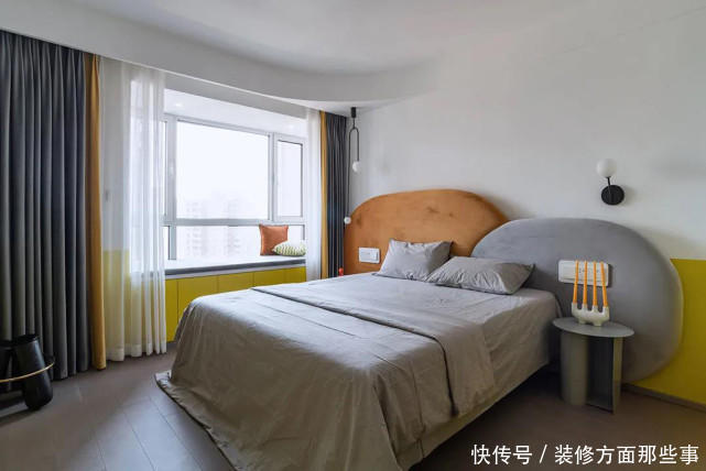 三居室|98平现代三居室打破常规设计,造型简约视觉不呆板