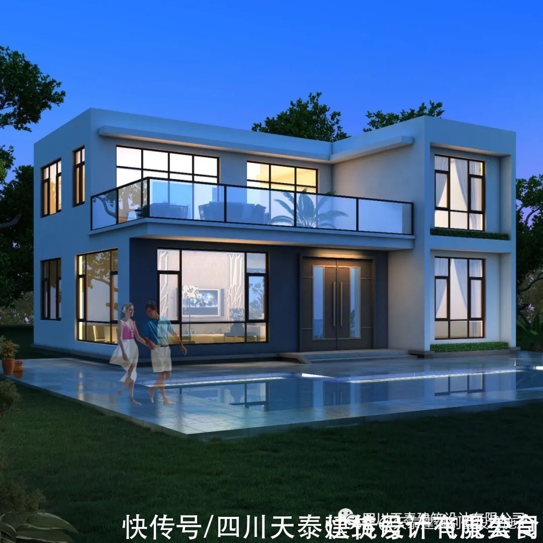 图纸|重庆永川二层现场乡村风格别墅定制设计图纸 乡村建房盖房施工图