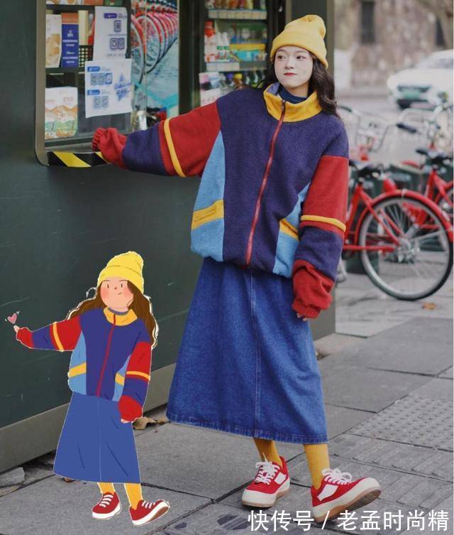 小仙女|独特个性的撞色复古风穿搭,俗到极致便是时髦,充满青春活力感!