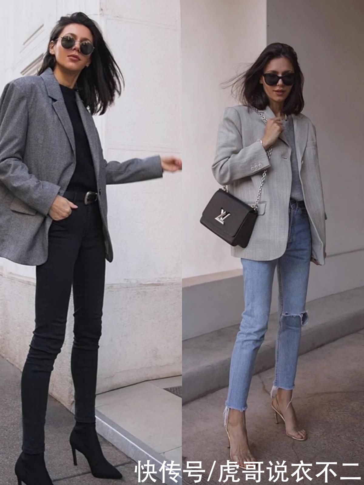 西装不一定要搭西裤，试试这几种时髦搭配，通勤出行简约又高级