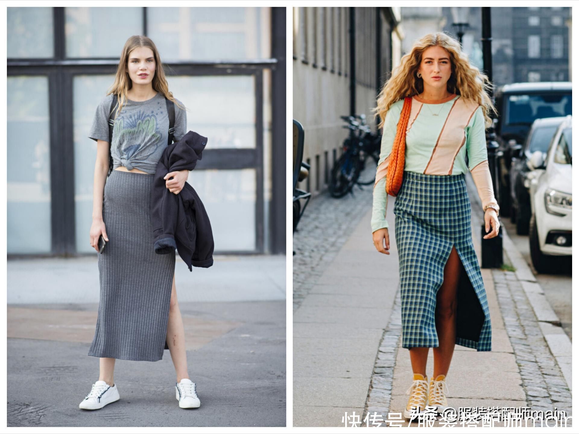 3套“上短下长”的穿搭造型，小个子可以直接照搬