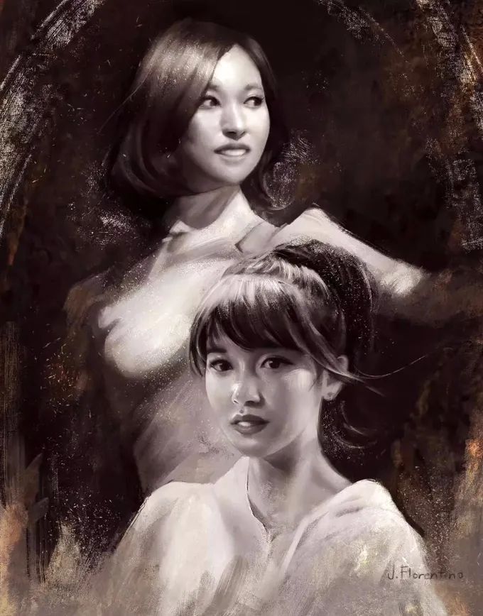 小姐姐#仙女般的小姐姐,清纯不做作的肖像画