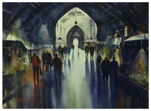 作品$艺术家Pintu sengupta 清新的水彩作品欣赏