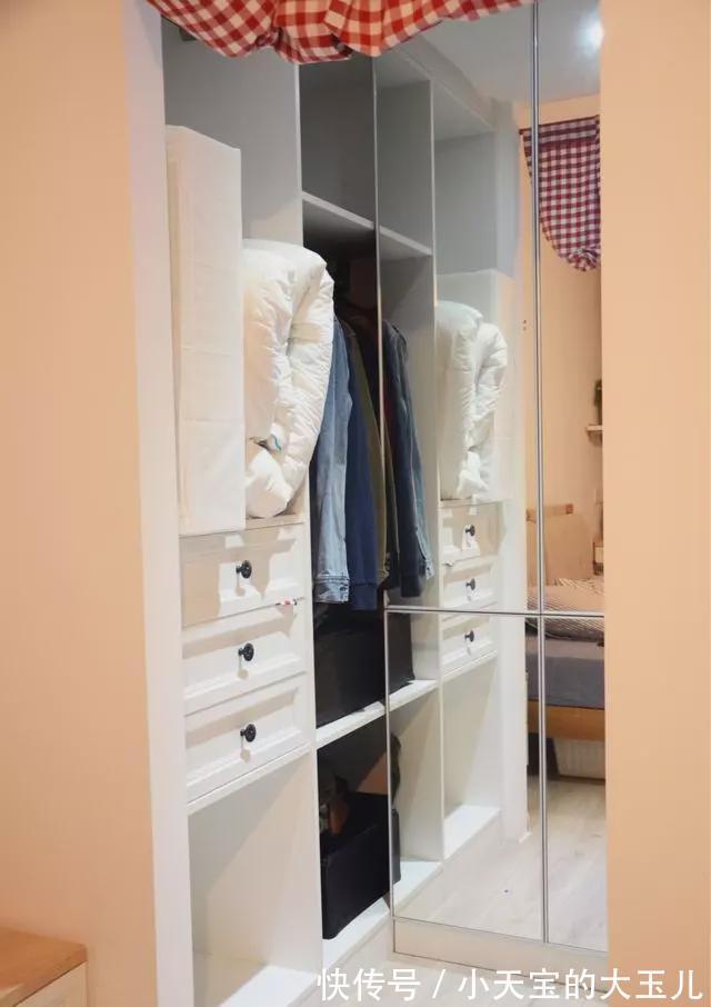 接地气|老公爆改48㎡老学区房,封了阳台还多出一个衣帽间,十分实用
