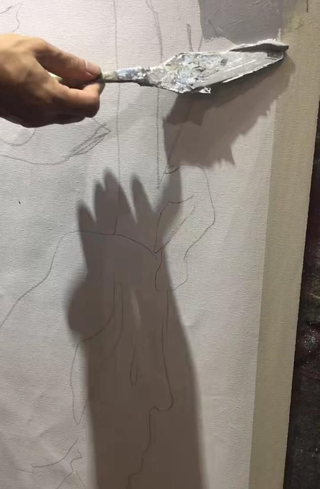 画画&大神用刮刀画画,开始以为是技术不佳的土豪,看到最后艺术感十足