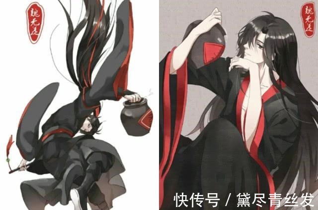 图片源自网络|魔道祖师里的人物散下头发后的样子，江澄舅舅未免太温柔的了吧